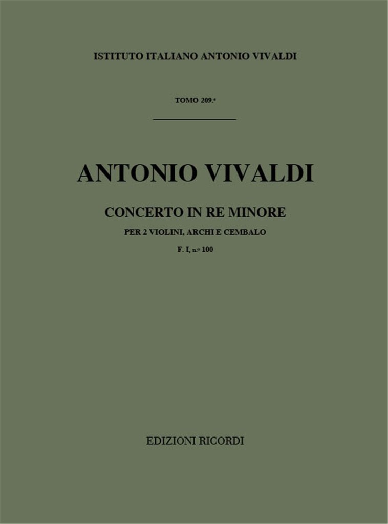 Concerti Per Vl., Archi E B.C.: Per 2 Vl.